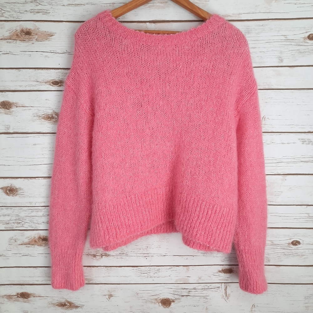 H&M Pink alpaca knit sweater